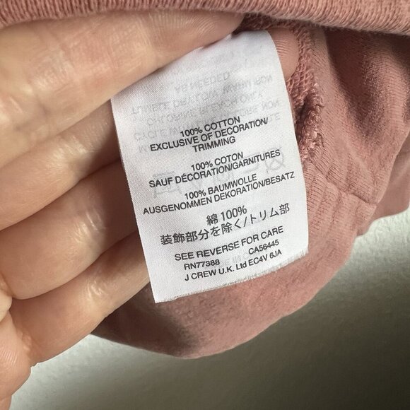 Madewell Mile(s) Size S Pink Mock Turtleneck Sweatshirt Active Pullover Cotton - Picture 3 of 7